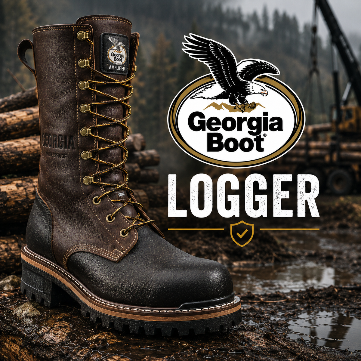 Georgia Logger Boots for logging and rugged work