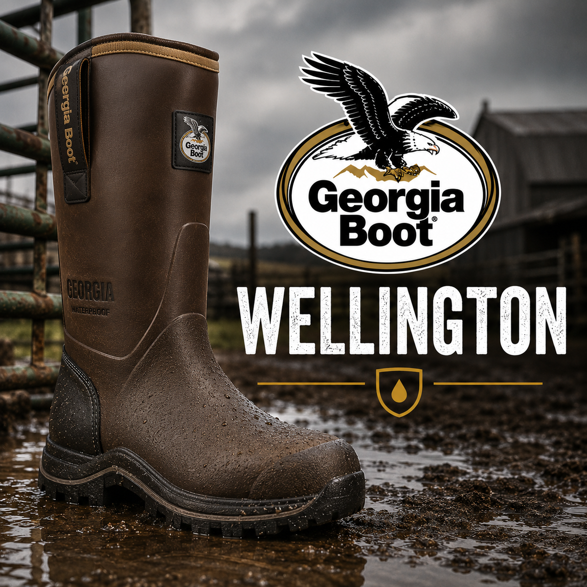Georgia Wellington Boots in pull-on styles