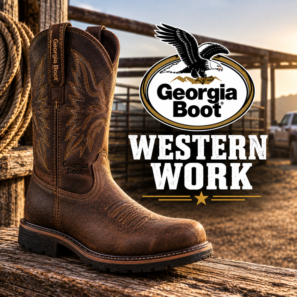 Georgia Boot western leather work boots.