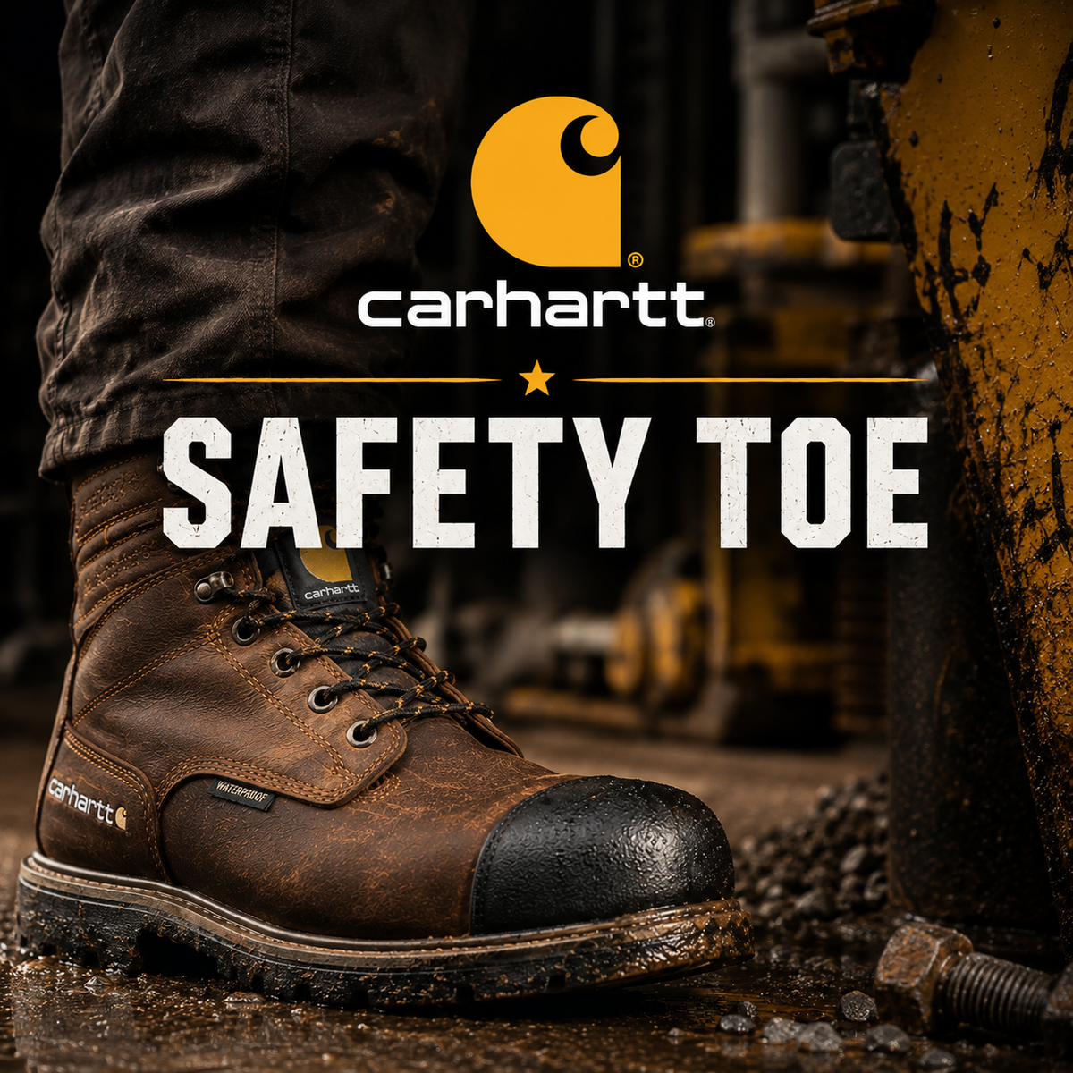 Carhartt Safety Toe Work Boots with protective toe caps