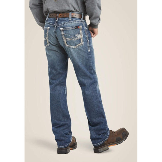 Ariat Men's Flame Resistant M4 Relaxed Ridgeline Boot Cut Jean Glacier - 10018365 - Overlook Boots