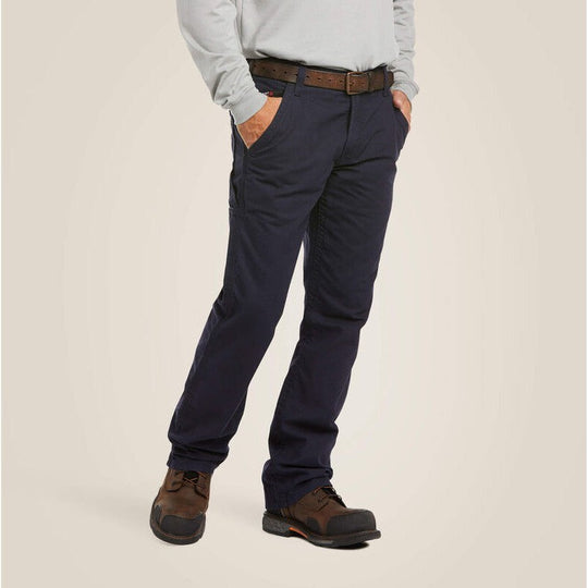 Ariat Men's Flame Resistant M4 Relaxed Workhorse Boot Cut Pant - Navy 10019623 30 x 30 / Navy / Standard - Overlook Boots