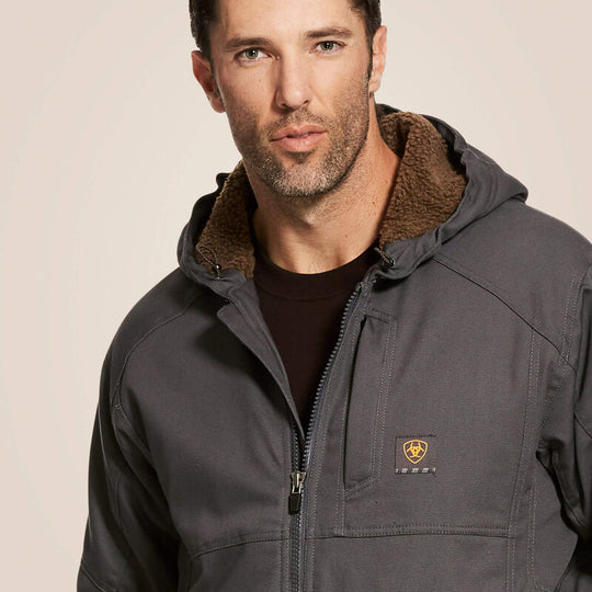 Ariat Rebar DuraCanvas Chamarra de Trabajo para Hombre - Gris - 10023919 - Imagen 4