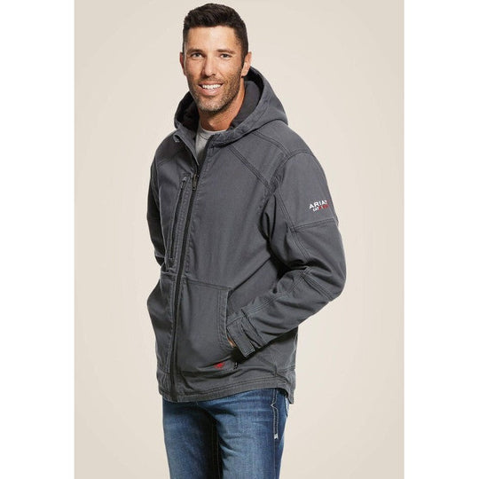 Ariat Men's Flame Resistant DuraLight Stretch Flame Resist Canvas Jacket Gray - 10027865 - Overlook Boots