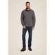 Ariat Rev Sudadera con Capucha de Trabajo para Hombre, Resistente al Fuego (FR), Cierre de 1/4 - Carbón Jaspeado - 10027924