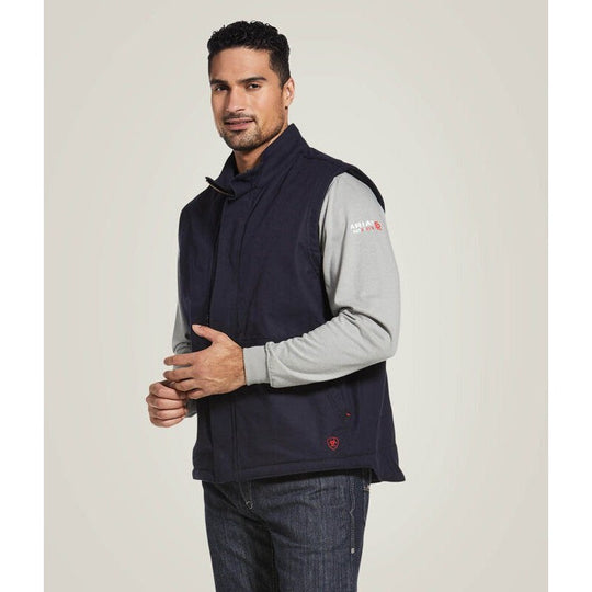 Ariat Workhorse Chaleco de Trabajo para Hombre, Resistente al Agua, Aislamiento de 340 g, Resistente al Fuego (FR) - Azul Marino - 10032957