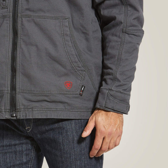 Ariat DuraLight Cordura Chamarra de Trabajo de Lona para Hombre, Resistente al Fuego (FR) - Gris - 10033193 - Imagen 5