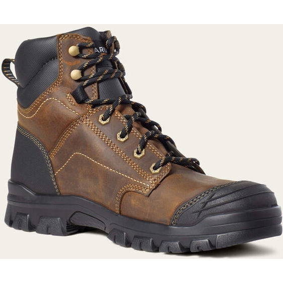 Ariat Men's Treadfast 6" Soft Toe Slip Resistant Work Boot - Brown - 10034672 6 / Medium / Brown - Overlook Boots