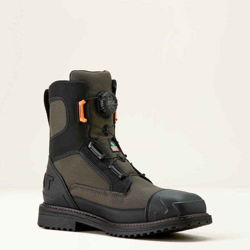 Ariat Men's RigTEK Wildcat BOA 8" Composite Toe Waterproof CSA Work Boot - Forged Iron - 10035930 - Overlook Boots