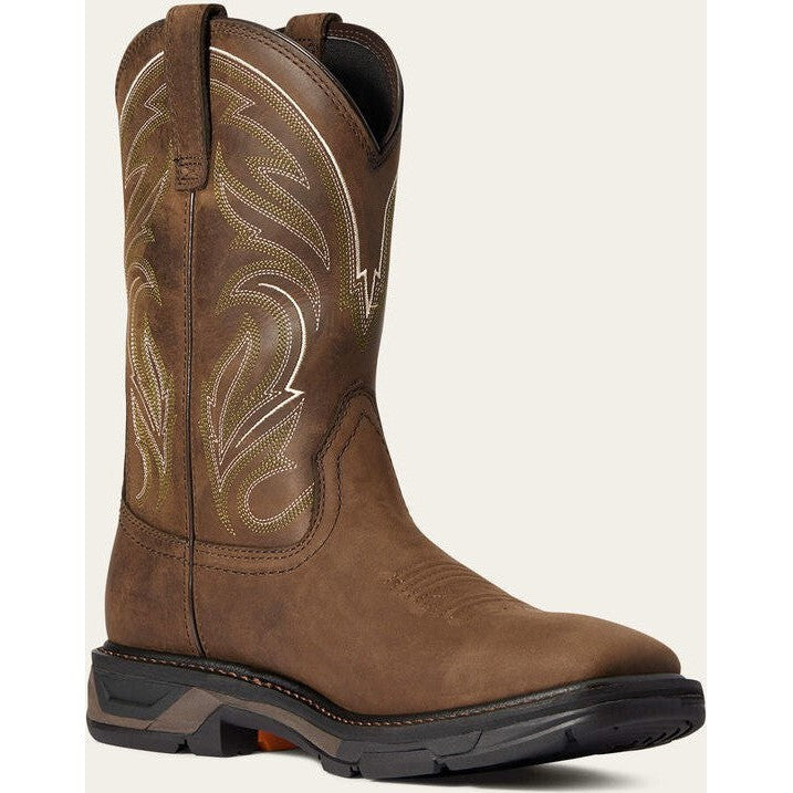 Ariat Men's WorkHog XT Cottonwood Soft Toe Slip Resistant Work Boot - Distressed Brown - 10038321 7 / Medium / Brown - Overlook Boots