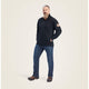 Ariat DuraStretch Camisa de Trabajo de Forro Polar para Hombre, Cierre 1/2, Resistente al Fuego (FR) - Negro - 10041480 - Imagen 2