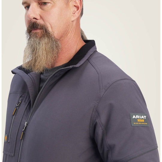 Ariat Rebar DriTEK DuraStretch Chamarra de Trabajo para Hombre, Con Aislamiento, Repelente al Agua - Periscope Grey - 10041501 - Imagen 3