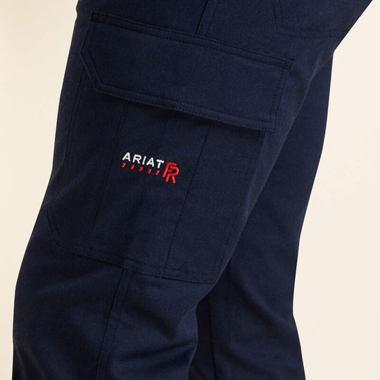 Ariat M7 Slim DuraStretch Pantalón de Trabajo de Sarga para Hombre, Resistente al Fuego (FR), Pierna Recta - Azul Marino - 10043150 - Imagen 3