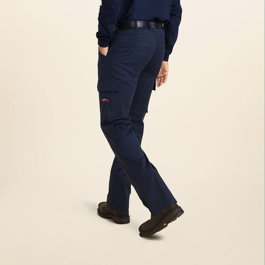 Ariat M7 Slim DuraStretch Pantalón de Trabajo de Sarga para Hombre, Resistente al Fuego (FR), Pierna Recta - Azul Marino - 10043150 - Imagen 4