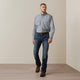 Ariat Men's Flame Resistant Plaid Featherlight Work Shirt Sky Plaid - 10043545 - Overlook Boots