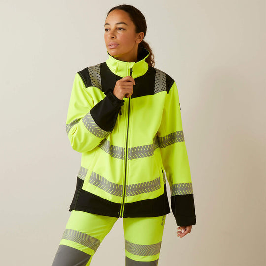 Ariat Women's Rebar Hi-Vis Softshell Jacket Yellow - 10046381 Small / Yellow / Standard - Overlook Boots