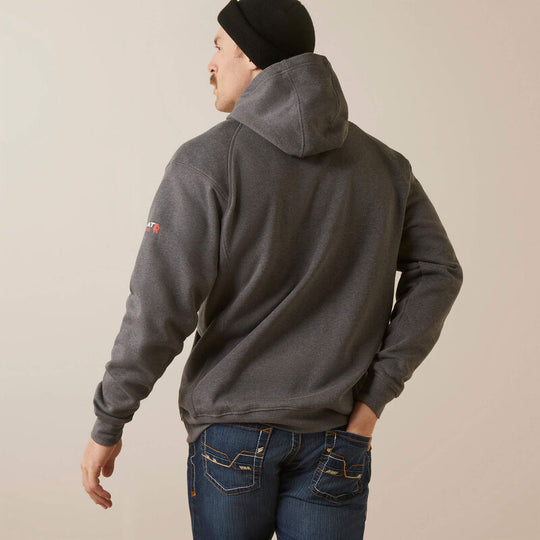 Ariat Rev Sudadera Tipo Pullover para Ropa de Trabajo para Hombre, Resistente al Fuego (FR), Con Capucha - Carbón - 10046643 - Imagen 5