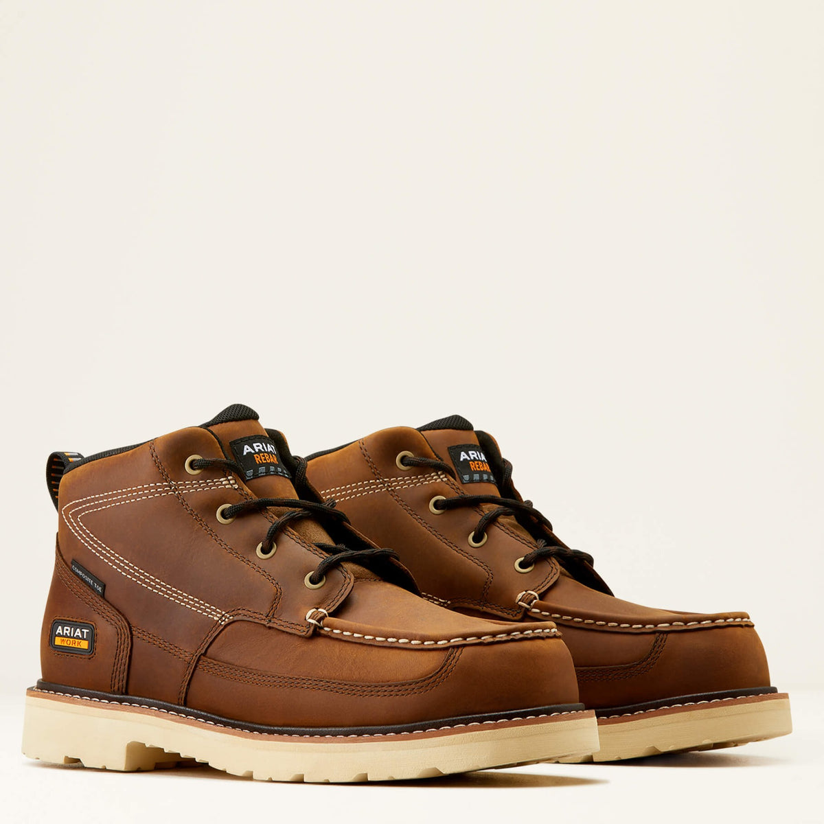 Ariat Men's Rebar Lift 5.5" Composite Toe Chukka Work Boot- Brown- 10050837 6 / Medium / Brown - Overlook Boots