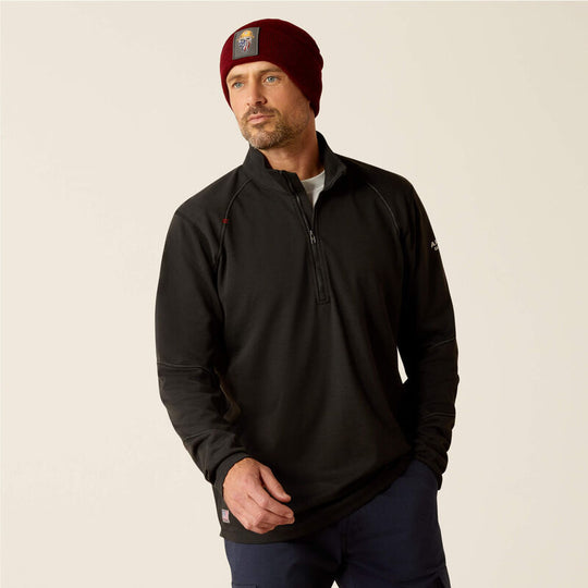 Ariat Primo Ropa Térmica para Hombre, 1/4 de Zíper, FR - Negro - 10052068
