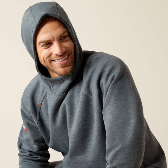 Ariat Primo Fleece 2.0 Sudadera con Capucha para Hombre, Resistente al Fuego (FR), Repelente al Agua - Gris - 10052095 - Imagen 5