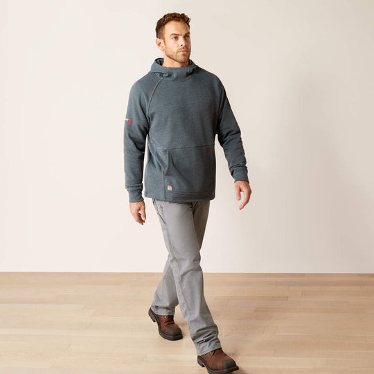 Ariat Primo Fleece 2.0 Sudadera con Capucha para Hombre, Resistente al Fuego (FR), Repelente al Agua - Gris - 10052095 - Imagen 3