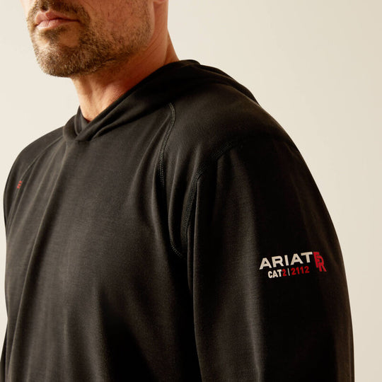 Ariat Primo Playera para Hombre, Resistente al Fuego (FR), Con Capucha - Negro - 10052110 - Imagen 2