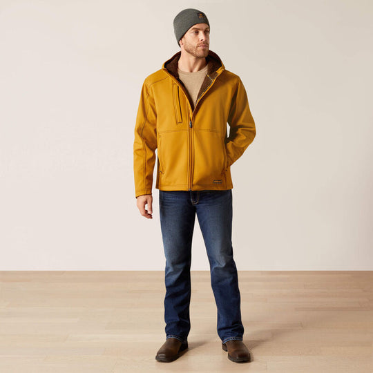 Ariat Men's Rebar Sherpa Stretch Canvas Softshell Jacket Brown - 10052430 - Overlook Boots