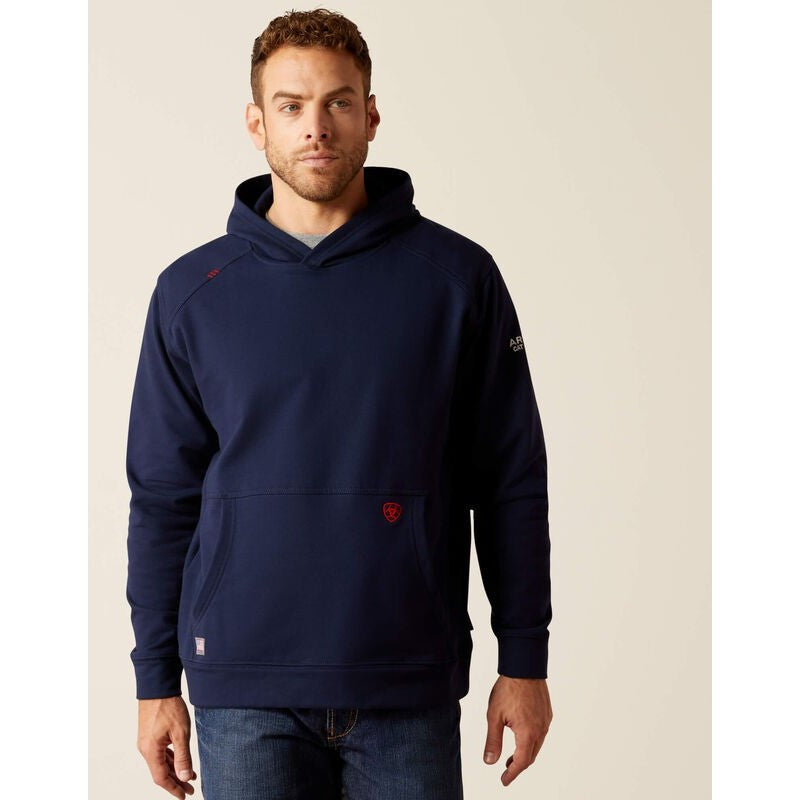 Ariat Men's Flame Resistant Solid Hoodie Navy - 10052899 Small / Navy / Standard - Overlook Boots