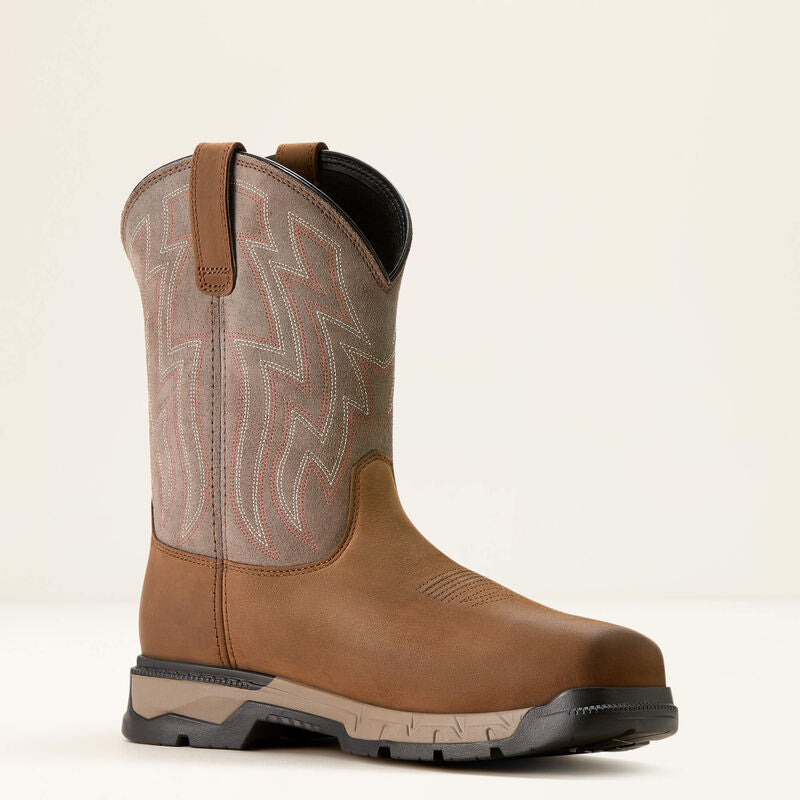 Ariat Men's Rebar Flex SD Composite Toe Slip Resistant Western Work Boot - Brownstone - 10053616 7 / Medium / Brown - Overlook Boots