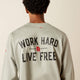 Ariat Work Hard Live Free Playera para Hombre, Resistente al Fuego (FR) - Dove - 10055031 - Imagen 4