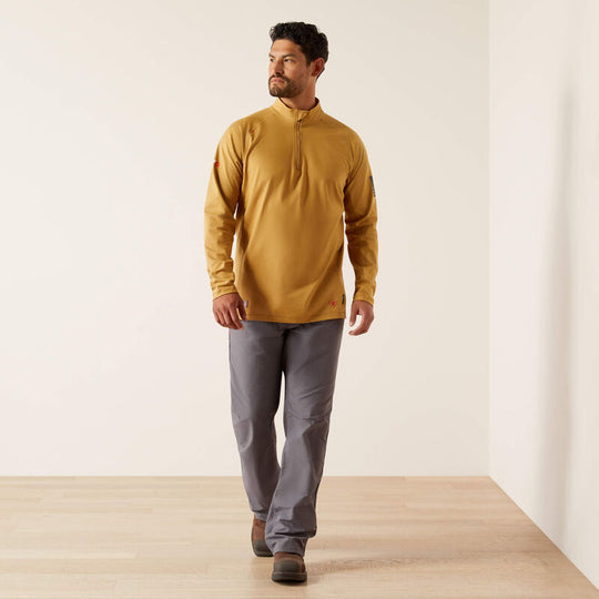 Ariat Combat Stretch Patriot Camisa de Trabajo para Hombre, Resistente al Fuego (FR), Cierre de 1/4 - Bistro - 10055075 - Imagen 2