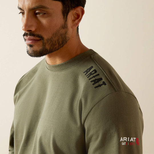Ariat FR Work Hard Live Free Playera para Hombre - Grape - 10062334 - Imagen 3