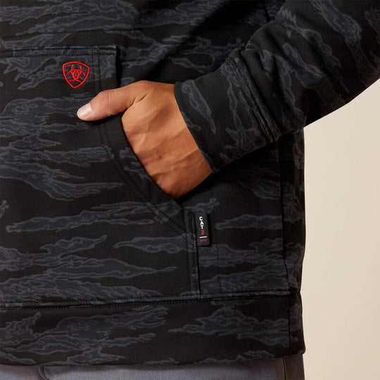 Ariat DuraStretch Smoke Sudadera con Capucha para Hombre, Resistente al Fuego (FR) - Negro - 10062335 - Imagen 4