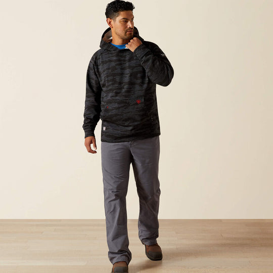 Ariat DuraStretch Smoke Sudadera con Capucha para Hombre, Resistente al Fuego (FR) - Negro - 10062335 - Imagen 2