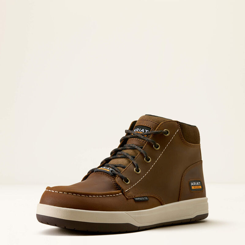 Ariat Men's Outmatch Mid Composite Toe Work Shoe - Brown - 10080333 - Overlook Boots