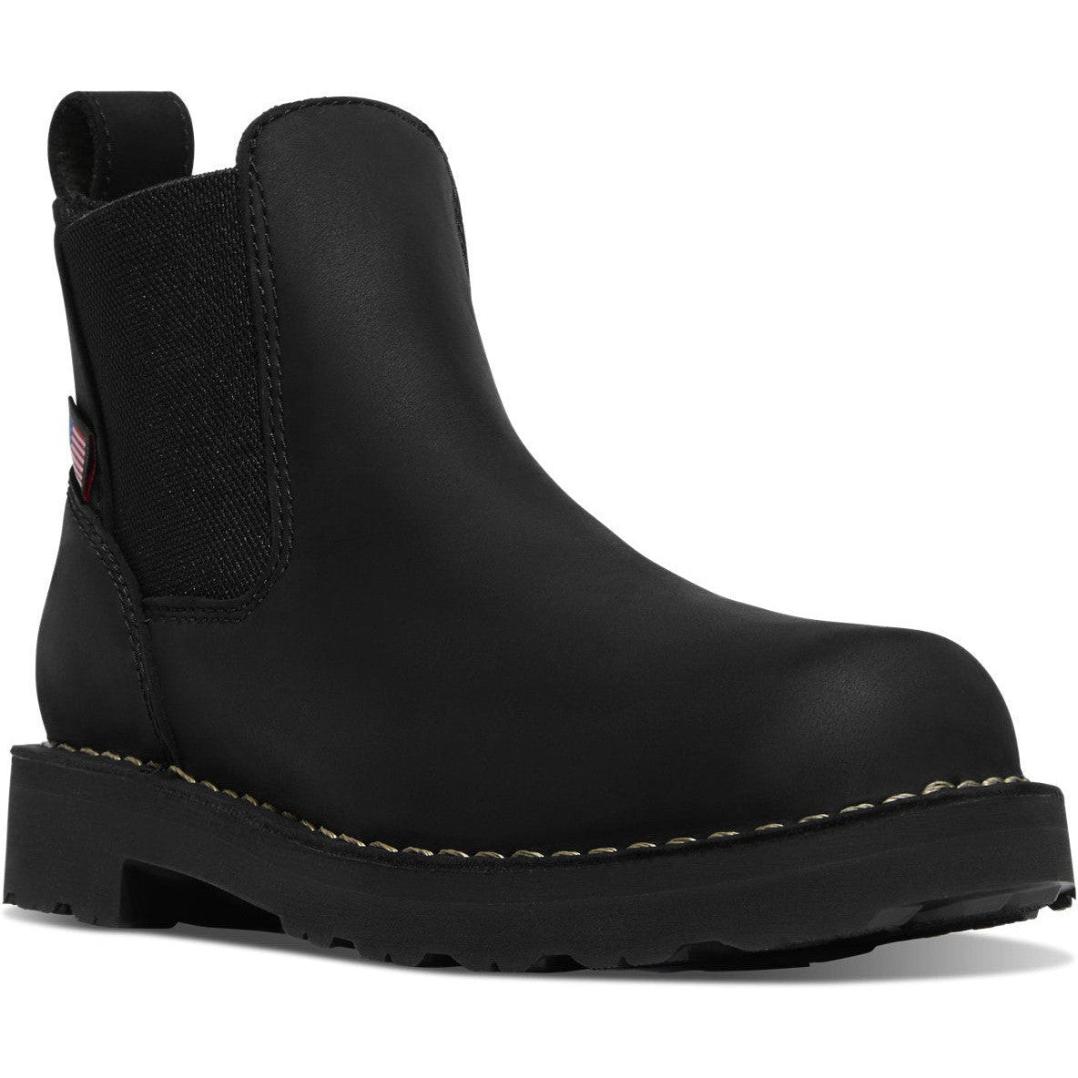Danner Women's Bull Run 5" Plain Toe Chelsea Work Boot -Black- 15485 - Overlook Boots