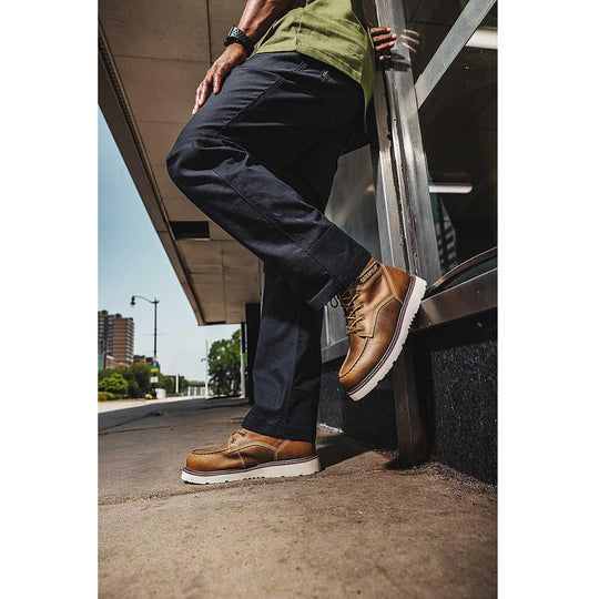 Cat Reclaimer Bota de Trabajo para Hombre, Impermeable, Punta Suave, Suela de Cuña - Café - P51098 - Imagen 4