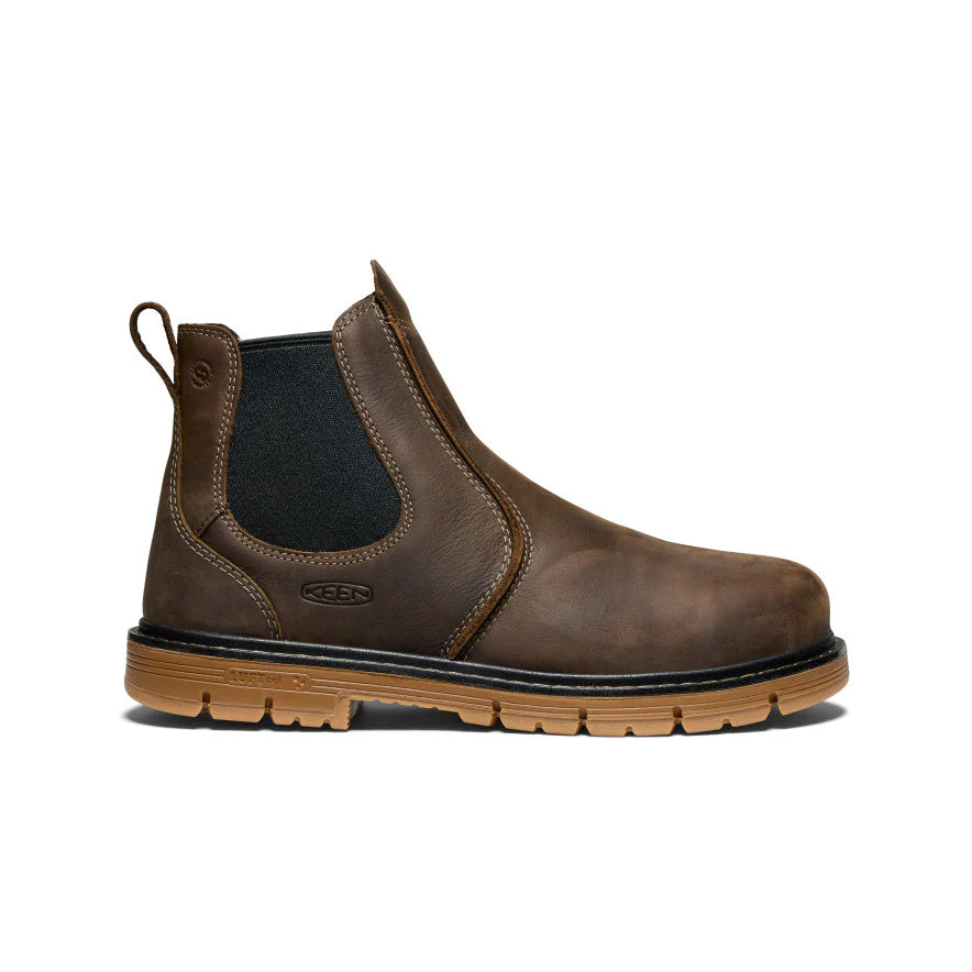 Keen Men's San Jose Aluminum Toe Pull On 90° Heel Boot - Brown - 1030647 7 / Medium / Brown - Overlook Boots