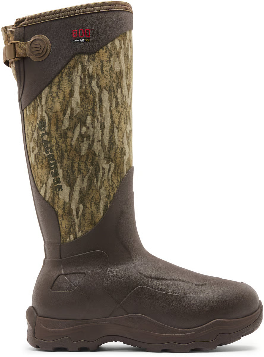 LaCrosse Men's Alpha Agility 17" Waterproof Insulated 800G Hunt Boot - Mossy Oak Original Bottomland - 302469 6 / Medium / Olive - Overlook Boots