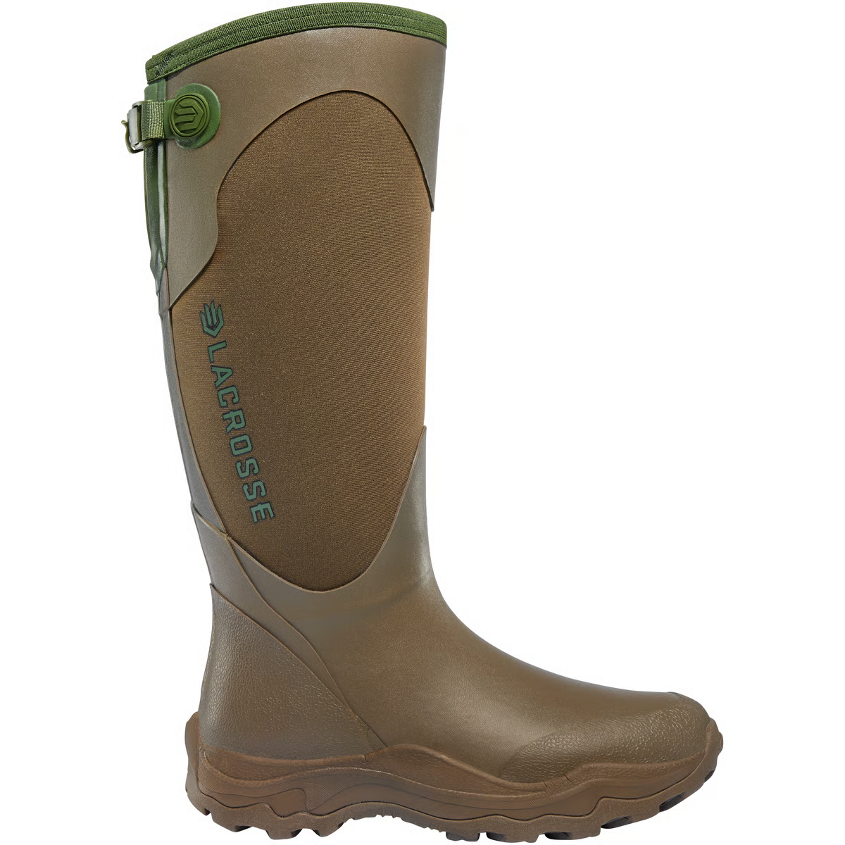 LaCrosse Women's Alpha Agility 15" Waterproof Slip On Snake Work Boot - Brown/Green - 302485 5 / Medium / Brown - Overlook Boots