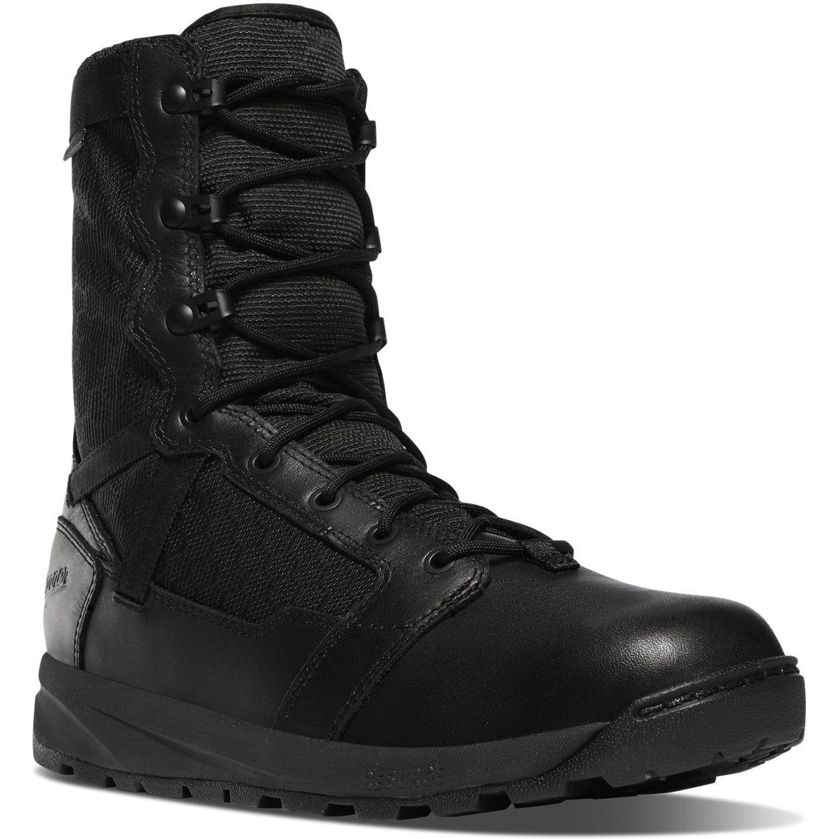 Danner Men's Resurgent Tactical 8" Plain Toe Waterproof Boot -Black- 50111 6 / Medium / Black - Overlook Boots