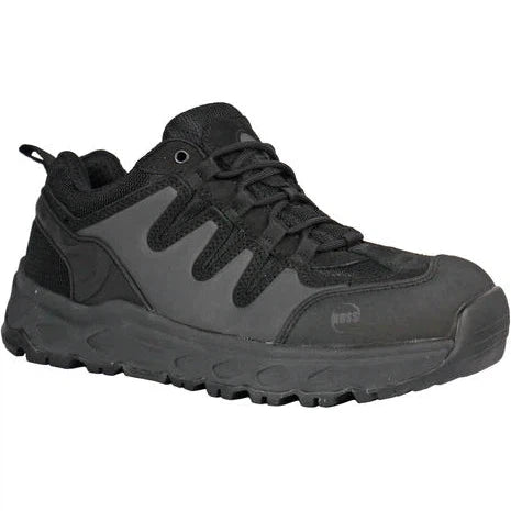 Hoss Men's Eric Lo Oblique Toe Slip Resistant Shoe - Black 50138 7 / Extra Wide / Black - Overlook Boots