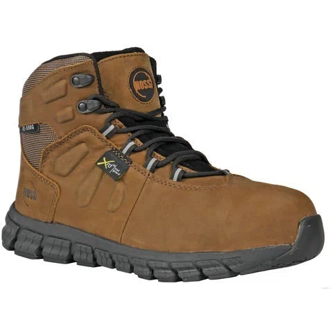 Hoss Men's Tikaboo UL Composite Toe Slip Resistant Work Boot - Brown 60240 4 / Medium / Brown - Overlook Boots