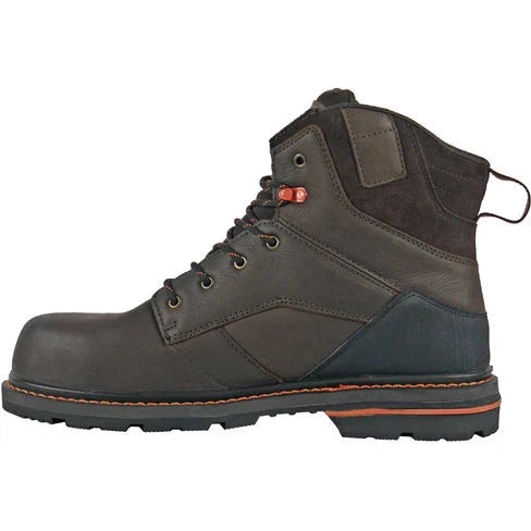 Hoss Carson Bota de Trabajo para Hombre, 6 Pulgadas, Punta Suave, Antideslizante - Café - 60414 - Imagen 3