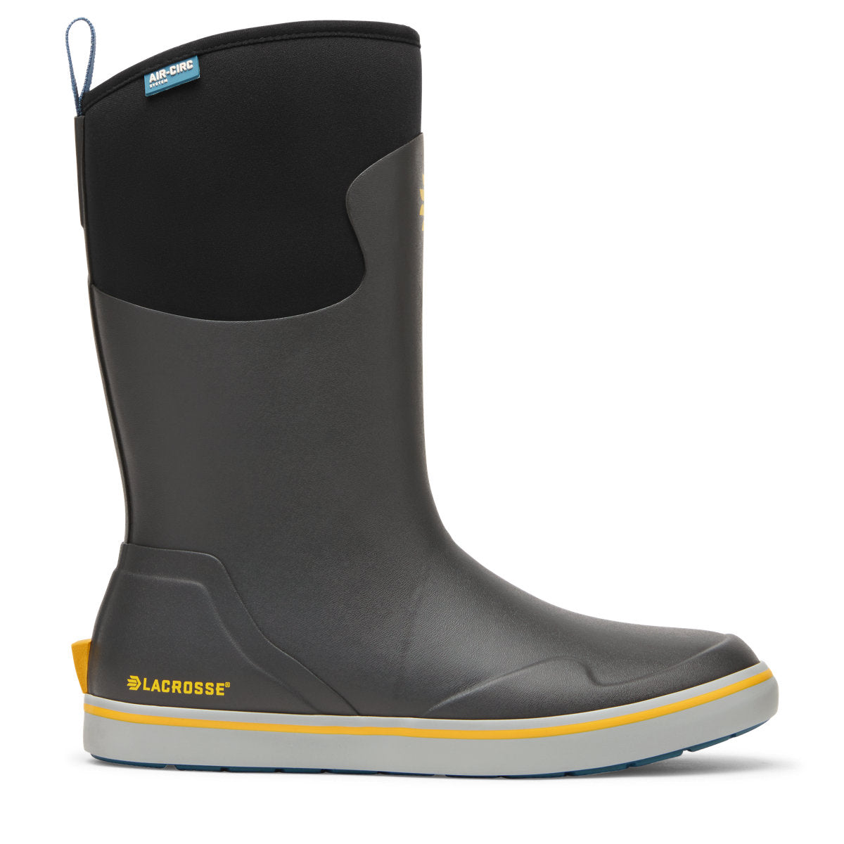 LaCrosse Men's Alpha 12" Waterproof Slip Resistant Deck Work Boot - Dark Shadow - 621304 7 / Medium / Grey - Overlook Boots