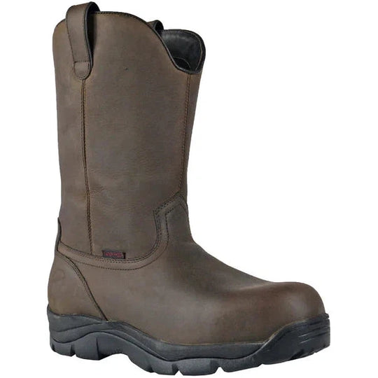 Hoss Wildfire Bota de Trabajo Wellington para Hombre, Resistente a Perforaciones - Café - 94010