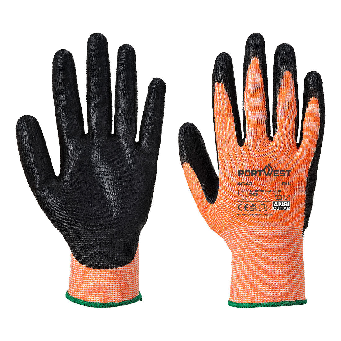 Portwest Cut B13 Nitrile Amber Glove A2 - Orange - 12 Pack - A643 Small / Orange - Overlook Boots