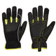 Portwest PW3 Mechanic 540 PU Reinforced Palm Glove - Black/Yellow - 12 Pack - A771 Small / Black - Overlook Boots