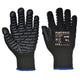 Portwest Anti-Vibration 10 Rubber Chloroprene Glove - Black - 12 Pack - A790 Medium / Black - Overlook Boots