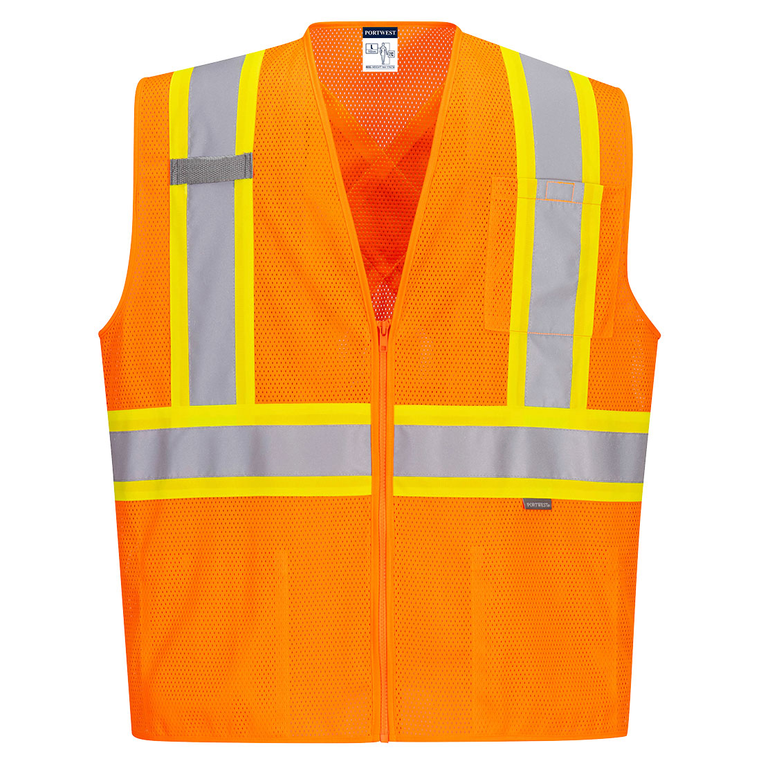 Portwest Hi-Vis X Back Contrast Vest - Orange - 12 Pack - CA101 Small / Orange - Overlook Boots